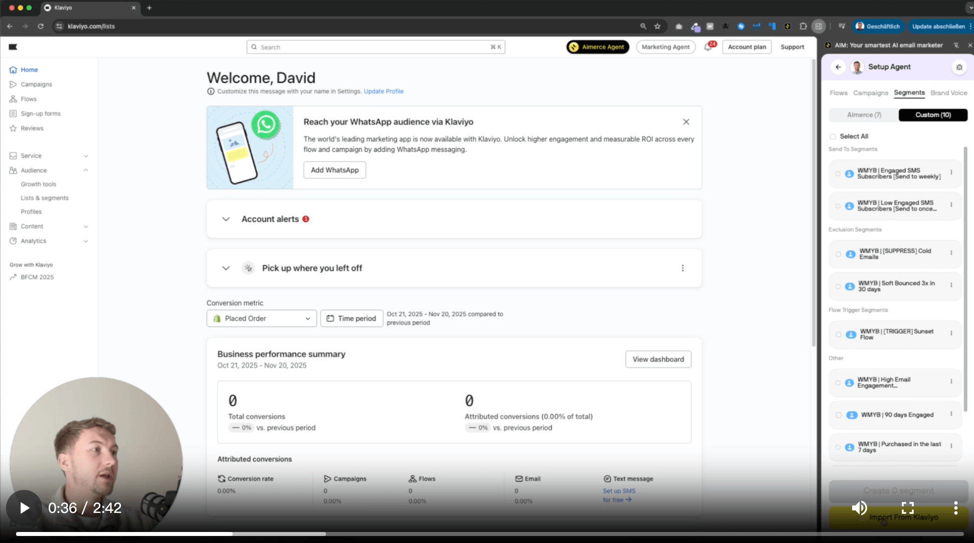 Save and bulk create segments